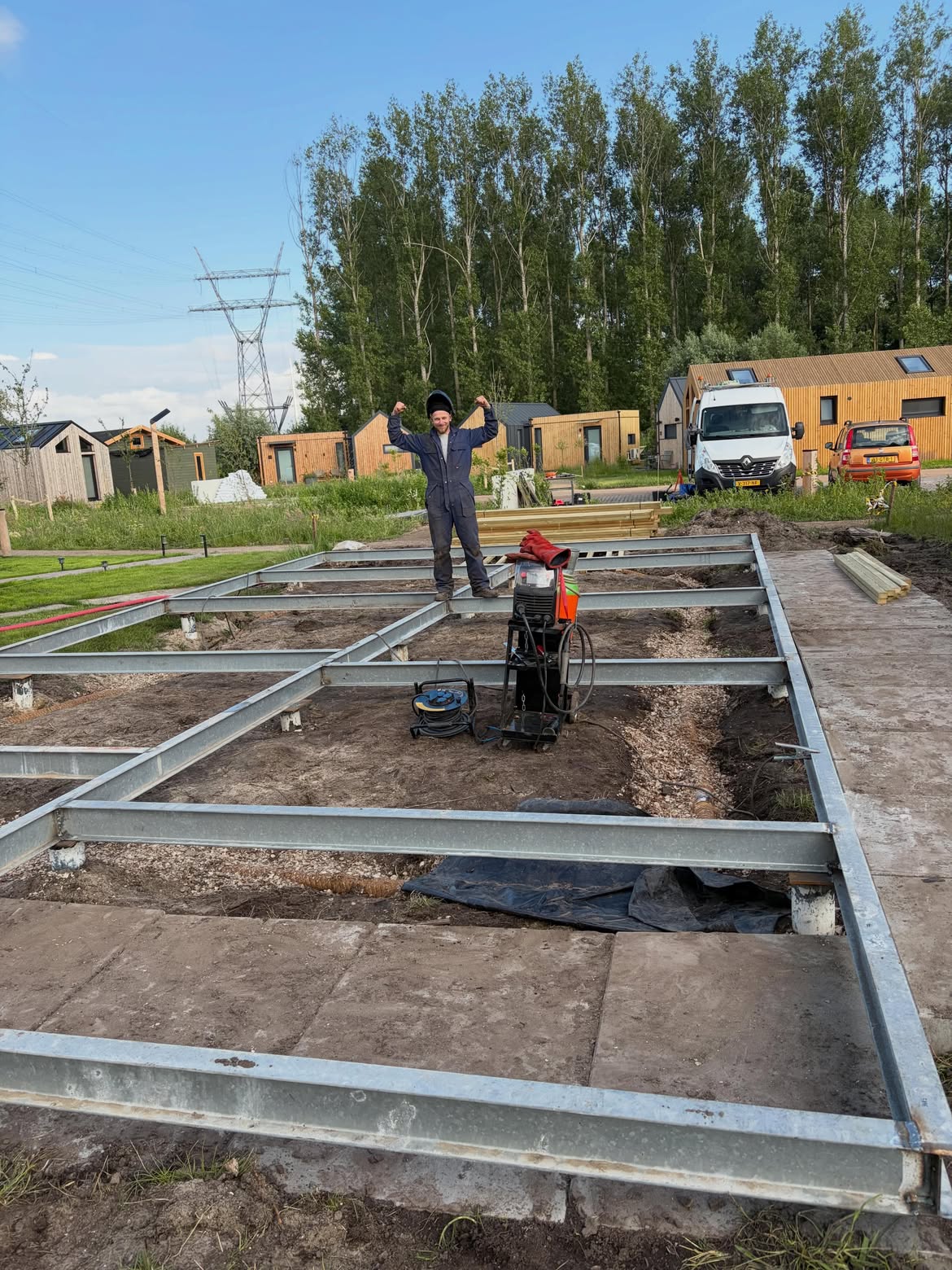 Zware staalconstructie met IP-balken